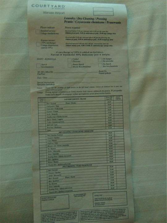 Sonstiges Hotel Courtyard by Marriott Warsaw Airport