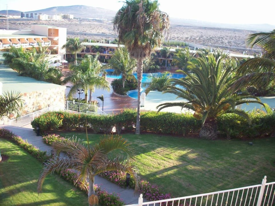 Blick vom Hotel auf den Garten und Pool Club Hotel Drago Park