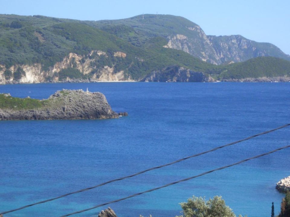 Blick von unserem Balkon Odysseus Hotel