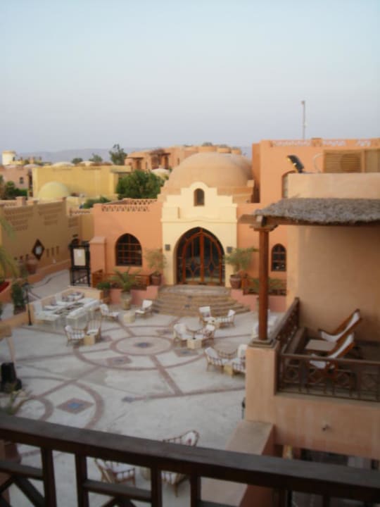 Innenhof, Blick vom Balkon Sultan Bey Hotel, El Gouna