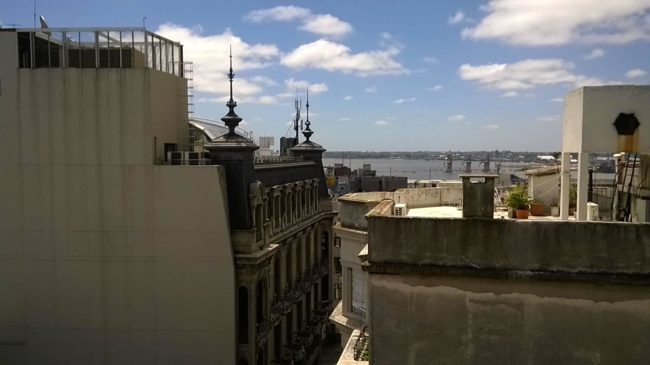 Blick von Balkon zum Rio de la Plata  Hotel Palacio
