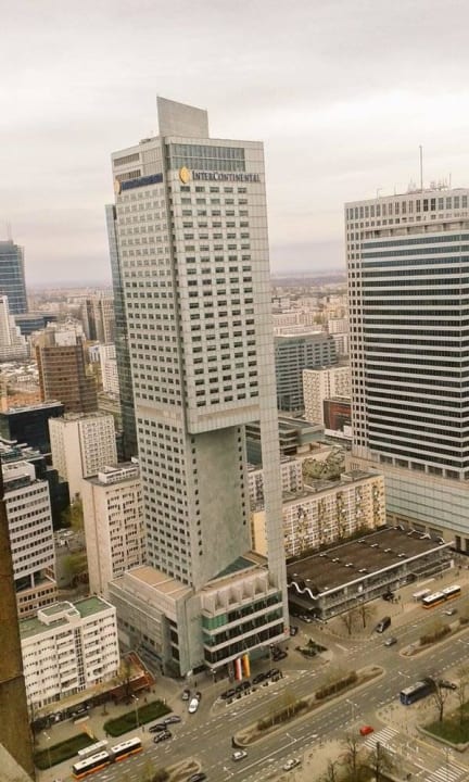 Uitzicht op hotel InterContinental Warszawa