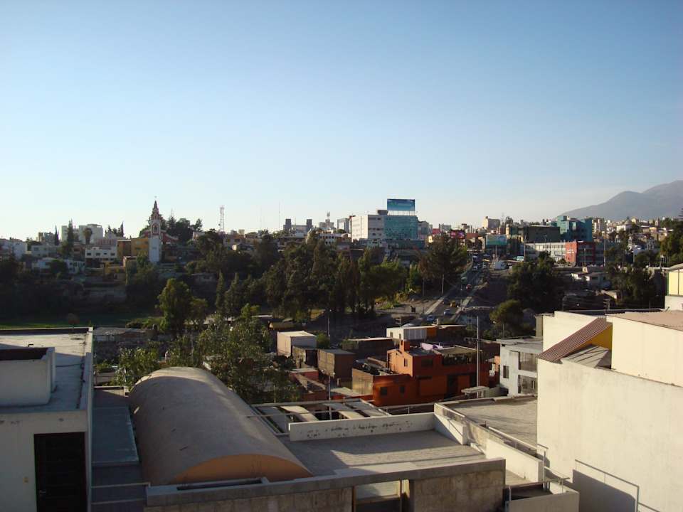 Aussicht von der Dachterrasse Hotel Casa Andina Private Collection Arequipa