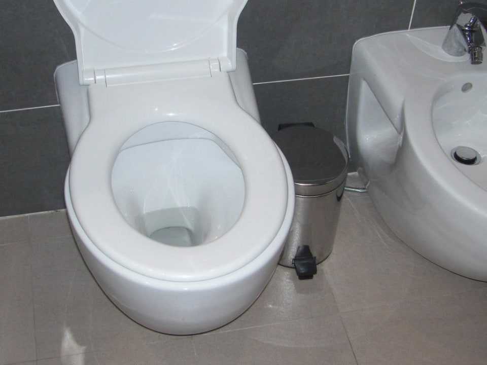 Saubere Toilette im engen Bad Fujairah Rotana Resort & Spa