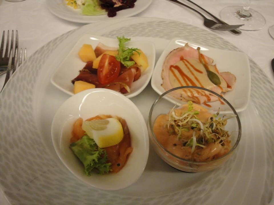 Fingerfood als Vorspeise, mmh Dolce Vita Hotel Jagdhof