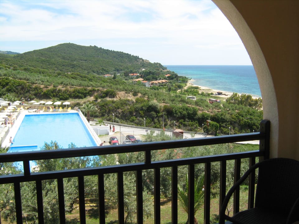 Blick vom Balkon Akrathos Beach Hotel