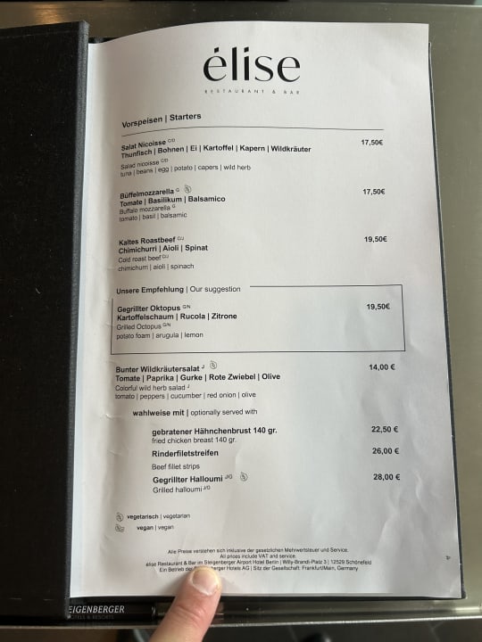 Gastro Steigenberger Airport Hotel Berlin