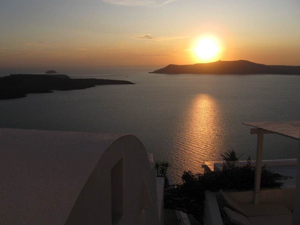 Sonnenuntergang Agali Houses Hotel Agali Houses