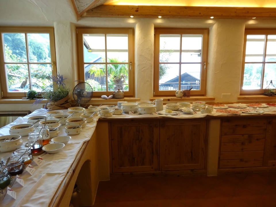 Nur etwa die Hälfte des Frühstücksbüffet Hotel Kassian