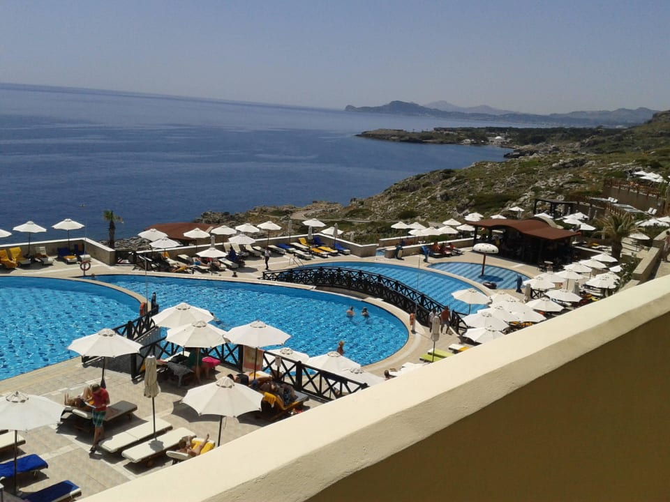 Blick vom Balkon Hotel Kalithea Horizon Royal