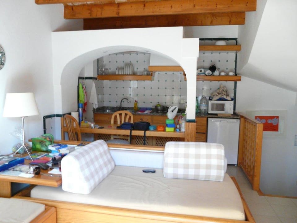 Wohnzimmer und Küche Es Bauló Petit Hotel