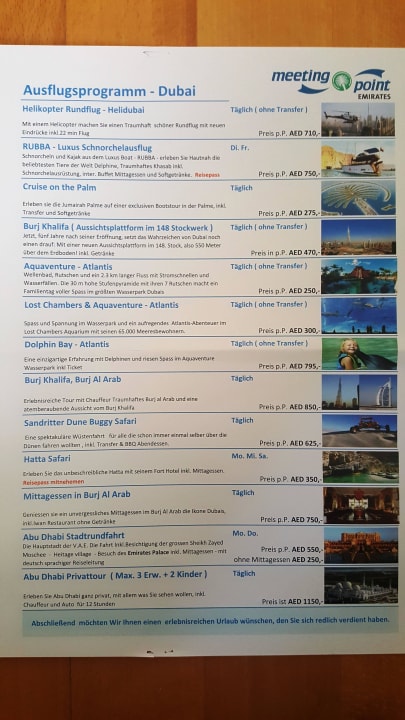 Preisliste - Meeting Point Citymax Hotel Al Barsha