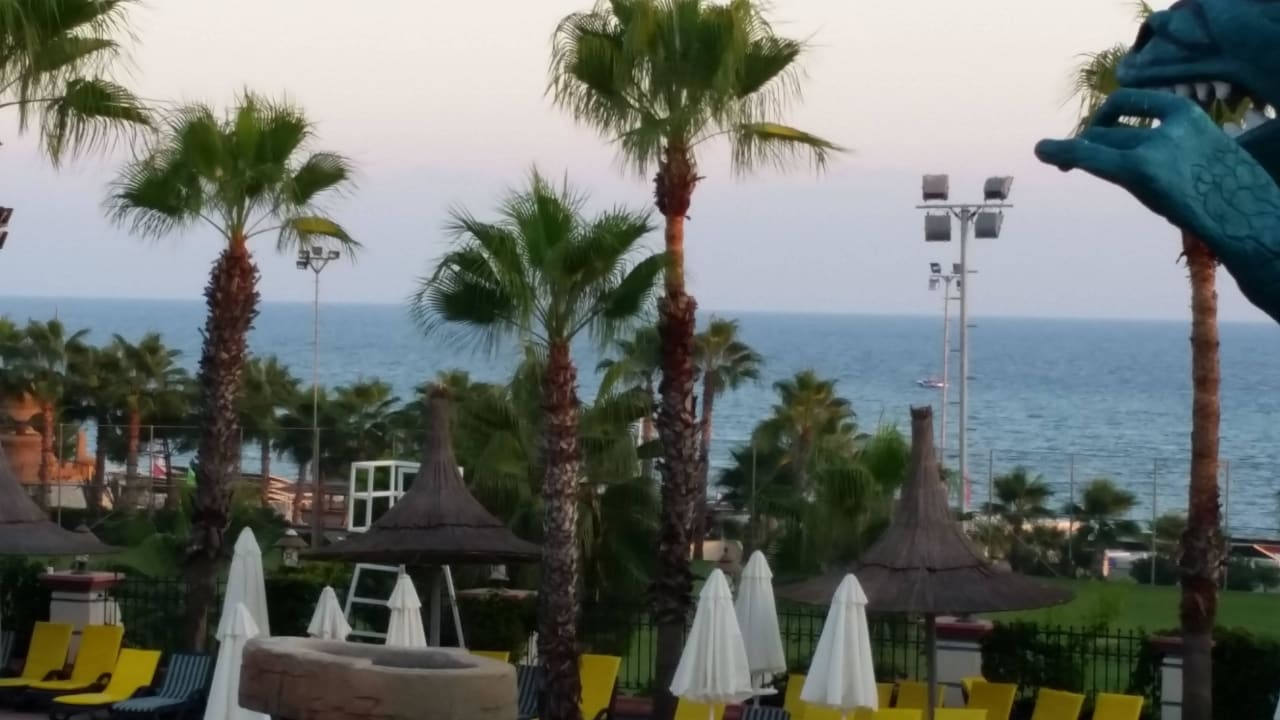 Ausblick vom Speisesaal  Kamelya Aishen Club