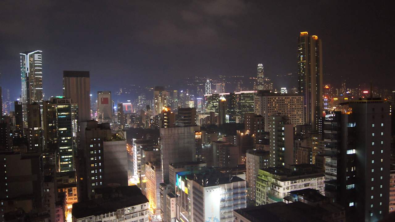 Aussicht von der Dachterrasse Hotel Madera Hong Kong