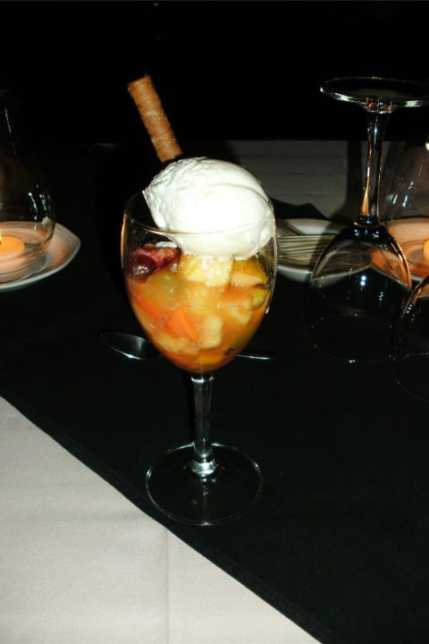 Abendessen: Dessert Kalahari Anib Lodge