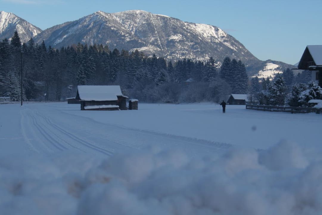 Langlaufloipe 500m vom Haus entfernt Gästehaus Schönanger