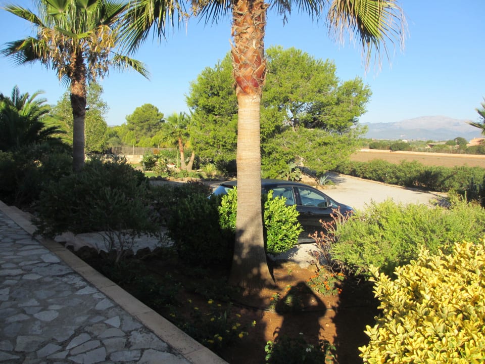 Sicht auf den Parkplatz Finca Casa Panoramica