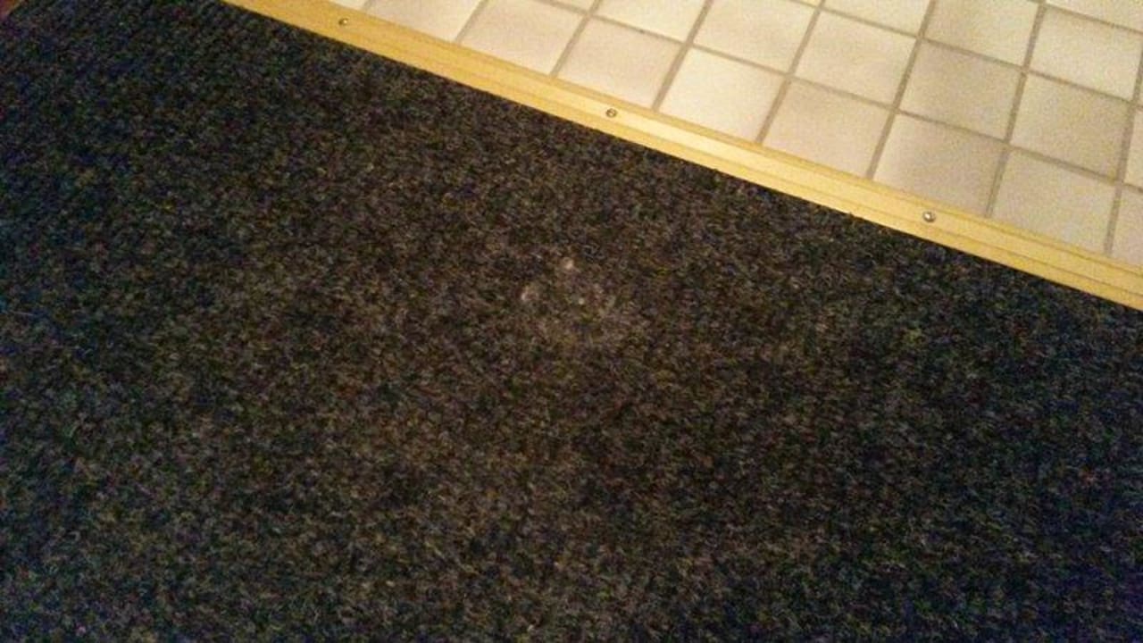 Teppichboden verschmutzt. Hotel Brückenhof