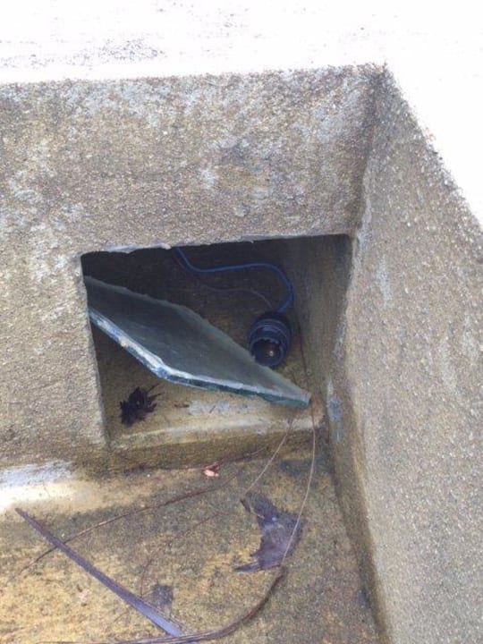 Vergammelte Außenbeleuchtung Haridra Resort & Spa