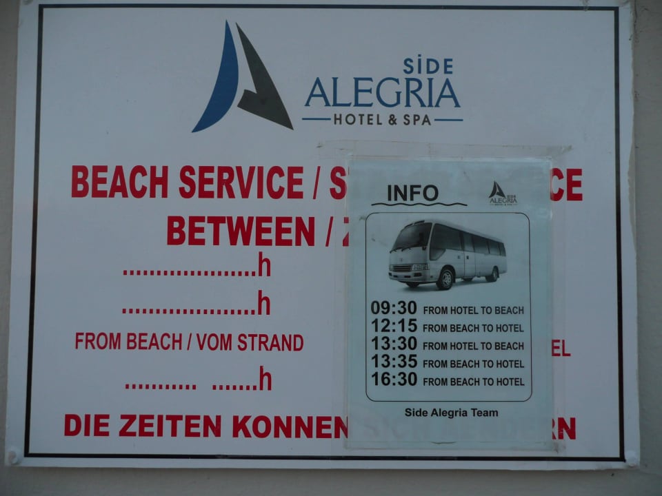 Shuttle - noch nix, man kann aber gut laufen Side Alegria Hotel & Spa - Adults only +16