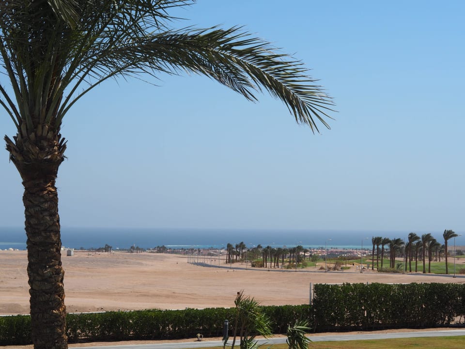 Unser Zimmerausblick in Richtung Strand und Meer Jaz Aquaviva