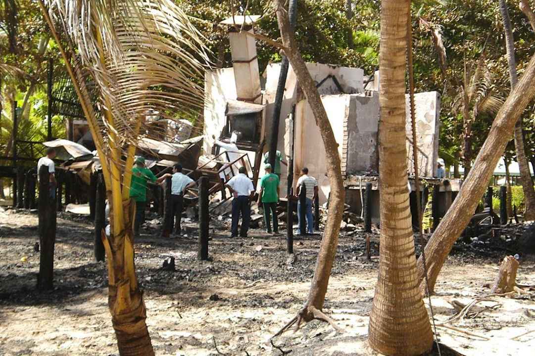 Restaurant abgebrannt Hotel Riu Bambu