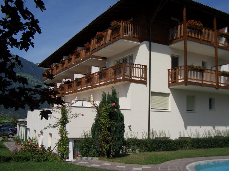 Blick Richtung Wintergarten Hotel Garni - Appartements Feldhof