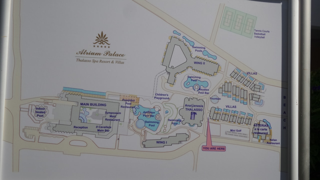 Plan der gesamten Anlage Atrium Palace Thalasso Spa Resort & Villas