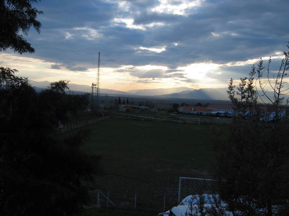 Blick vom Balkon auf den Sonnenuntergang Pamuksu Boutique Hotel