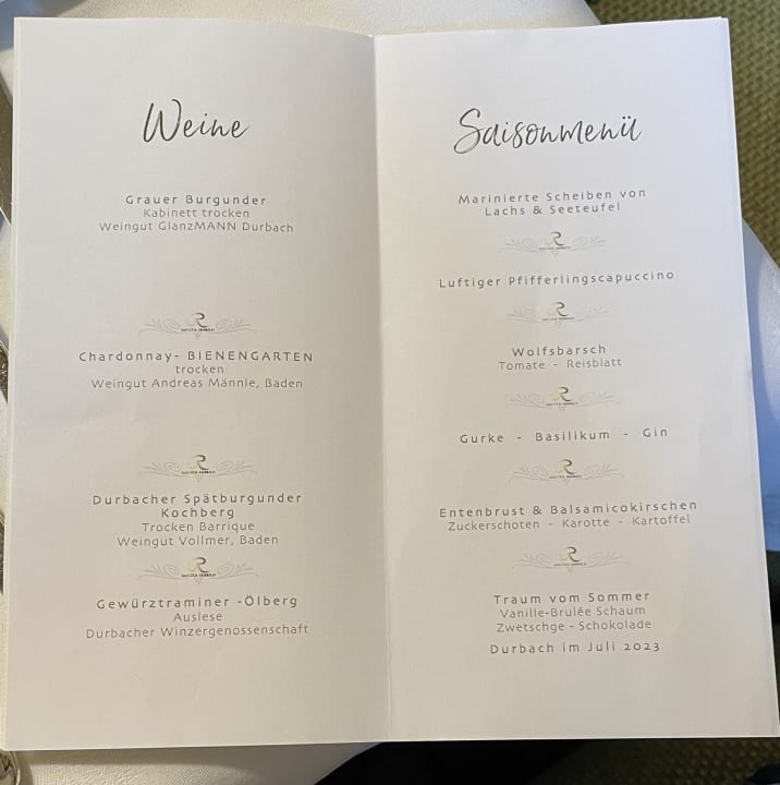 Gastro Hotel Restaurant Rebstock Durbach