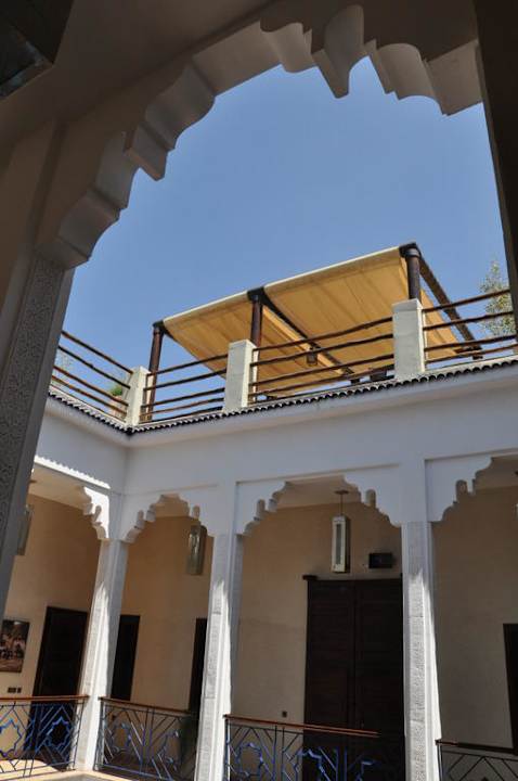 Blick auf die Dachterrasse Hotel Riad Charlott'