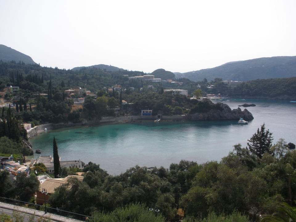 Blick von unserem Balkon Odysseus Hotel