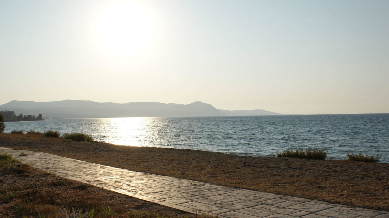 Der Blick vom Hotelstrand Richtung Akamas  Hotel Natura Beach