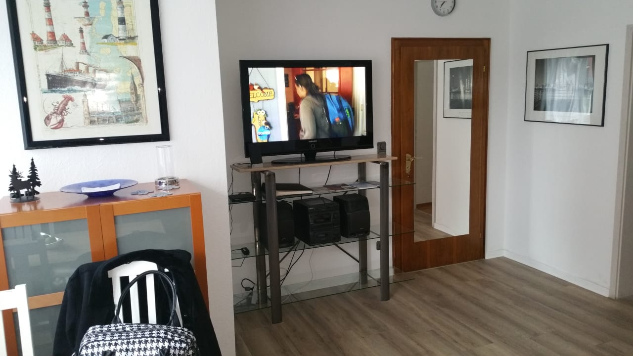 Wohnzimmer mit offener Küche Fewo Faubel Centro