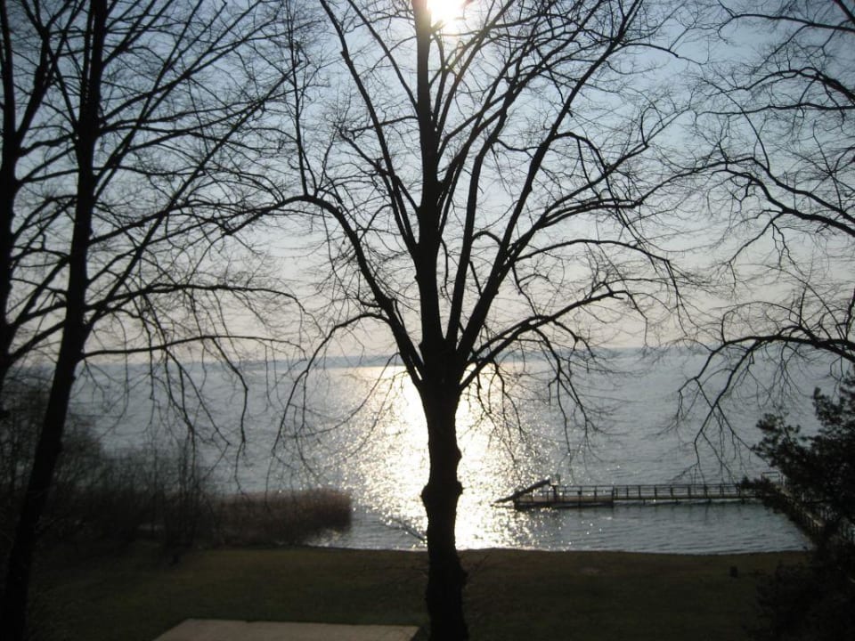 Blick aus Zimmer 230 bei Sonnenaufgang Strandhotel Goldberg
