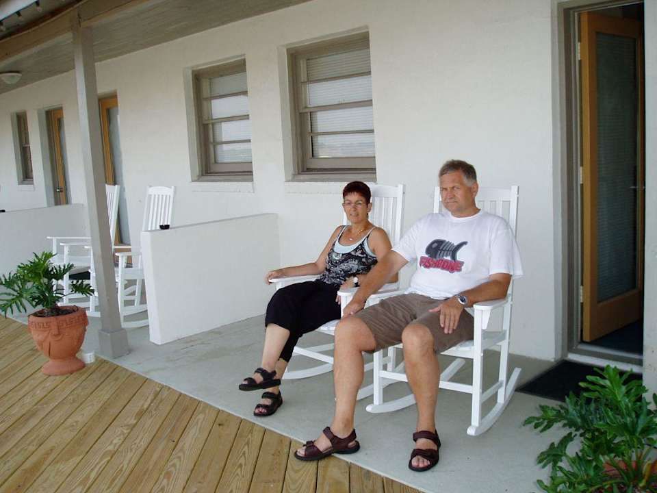 Terrasse im Motel Edgewater Motel Edgewater Inn