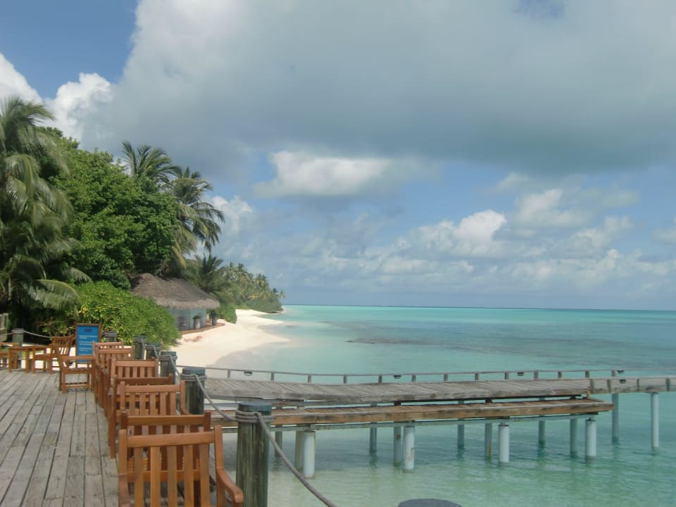 Blick Richtung The Reef und Richtung Sandbank Kuramathi Maldives