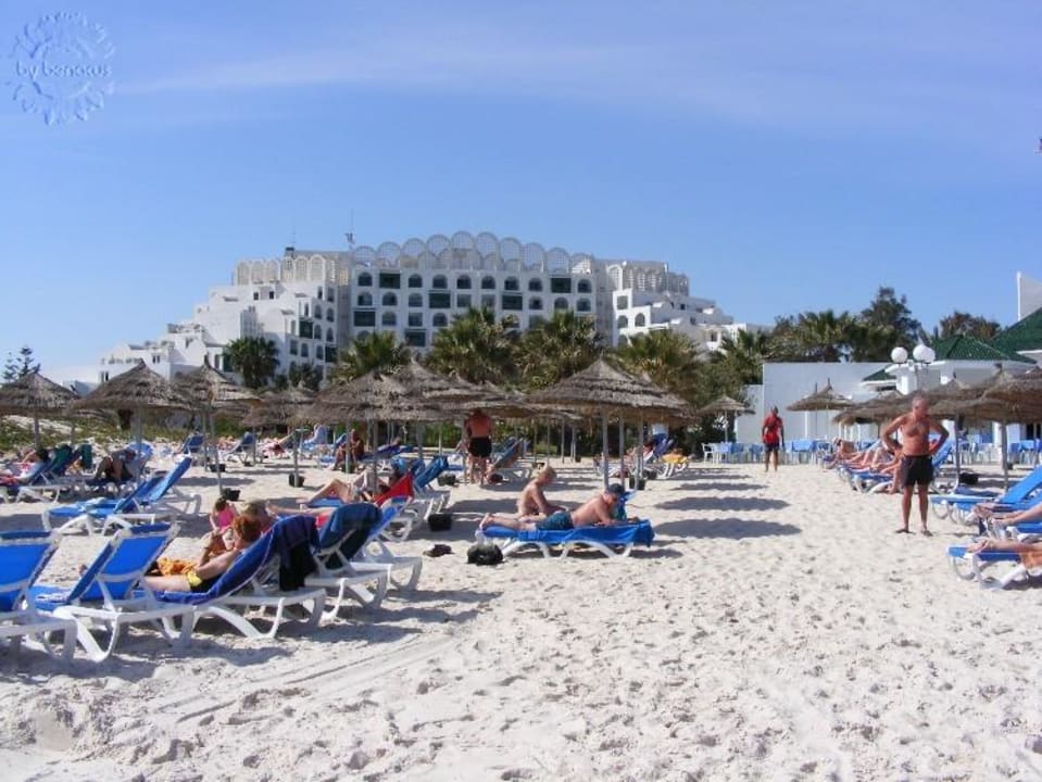 Hotel-Rückseite vom Strand Hotel Marhaba Palace