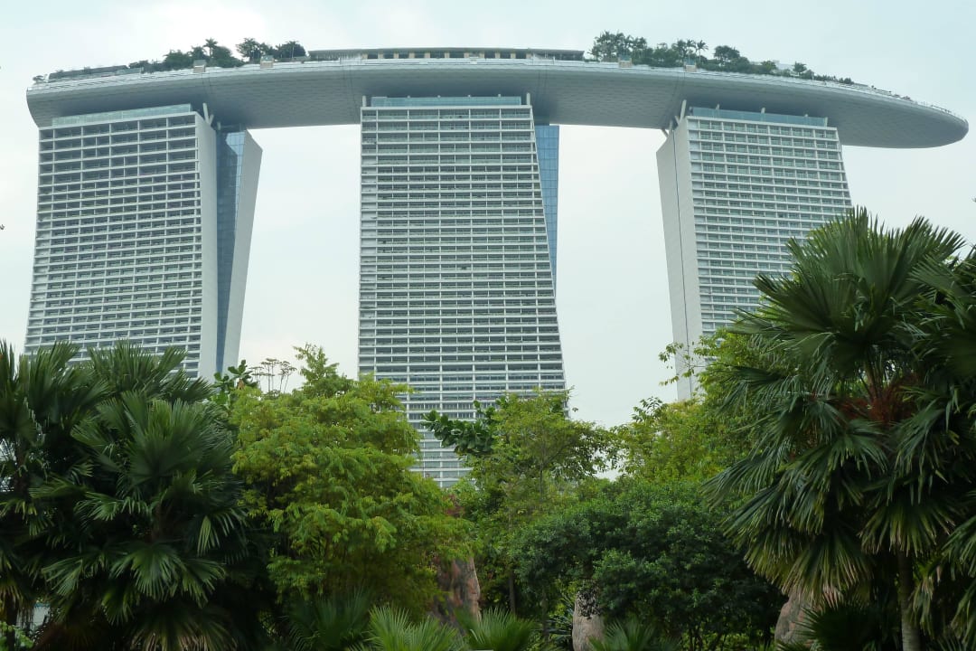 Von dem Garden by the Bay aus Marina Bay Sands