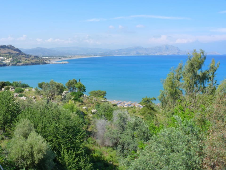 Ausblick vom Eingang Lindos Mare, Seaside Hotel
