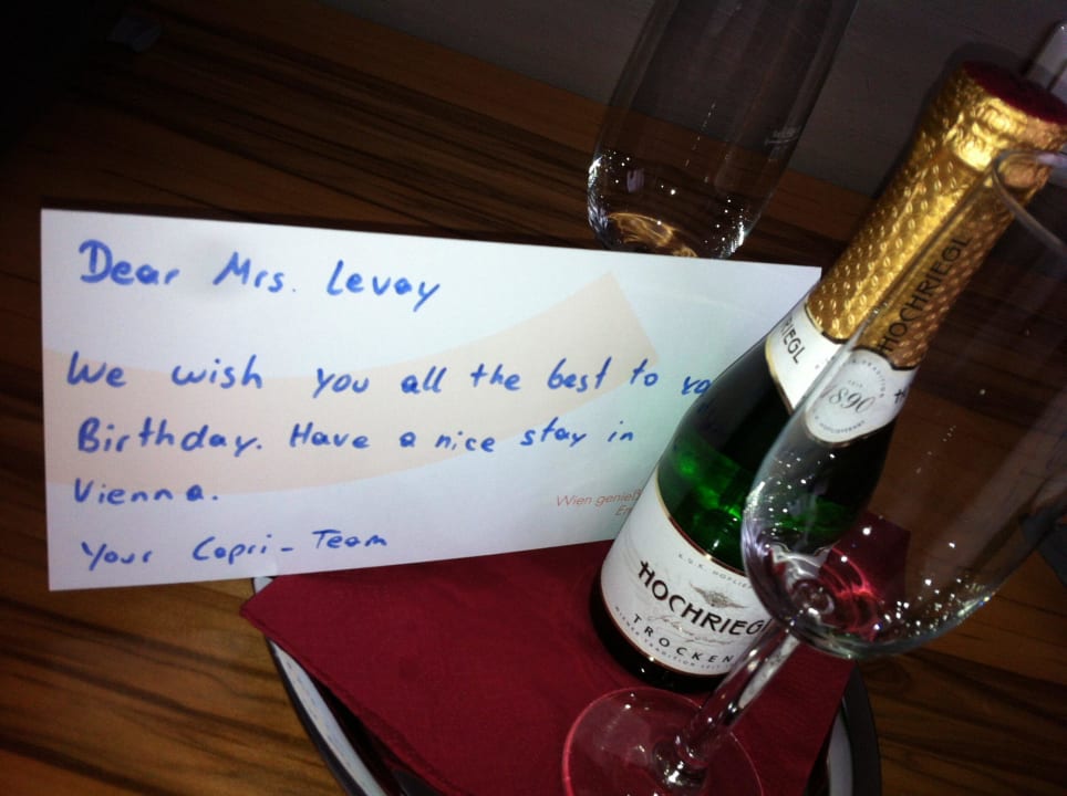 A detail which made my birthday even more specil! Henriette Stadthotel Vienna