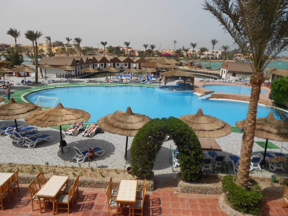 Blick von der oberen Terrasse Panorama Bungalows Resort El Gouna