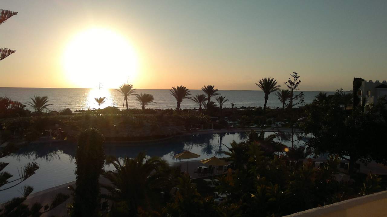 Gleich nach dem aufstehen, unser erster Tag Mahdia Beach & Aquapark