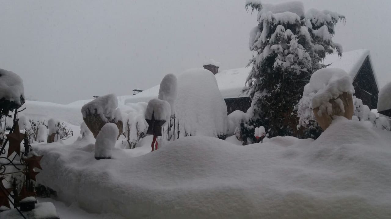 Unser Garten im Winter Ferienwohnung Frick