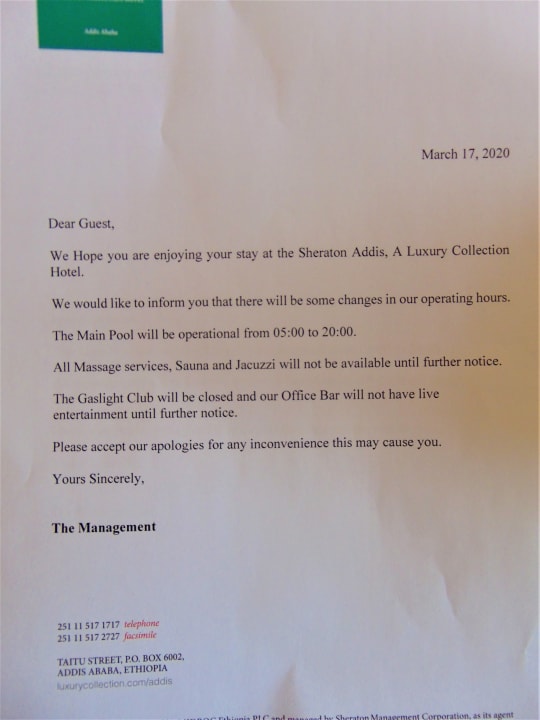 Sonstiges Hotel Sheraton Addis