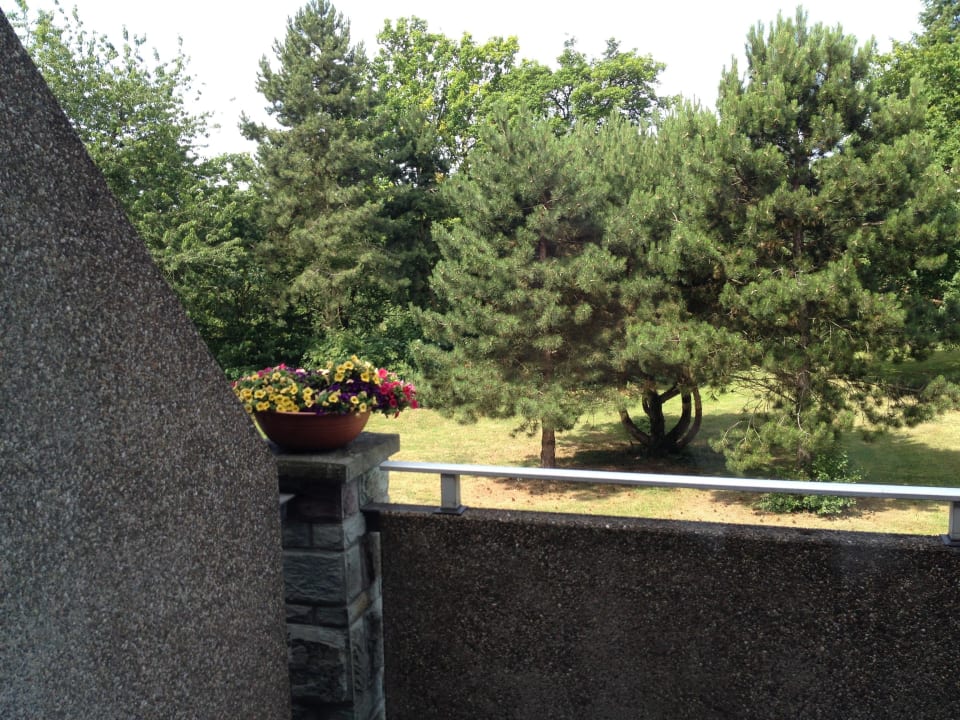 Blick in den Garten Hotel Klostergut Jakobsberg