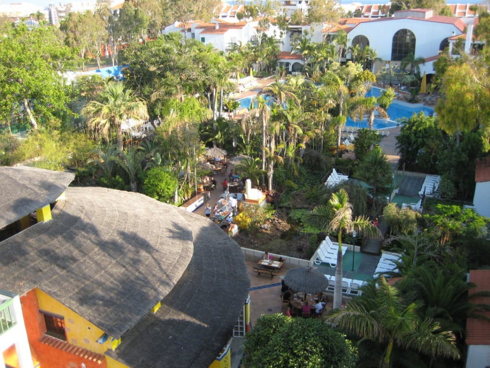Ausblick vom Turm auf die Hotelanlage Park Club Europe