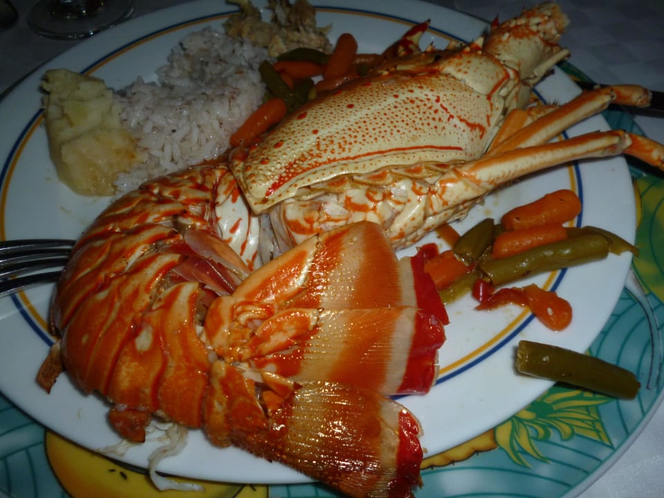 Lobster essen im kubanischen Restaurant Iberostar Origin Laguna Azul