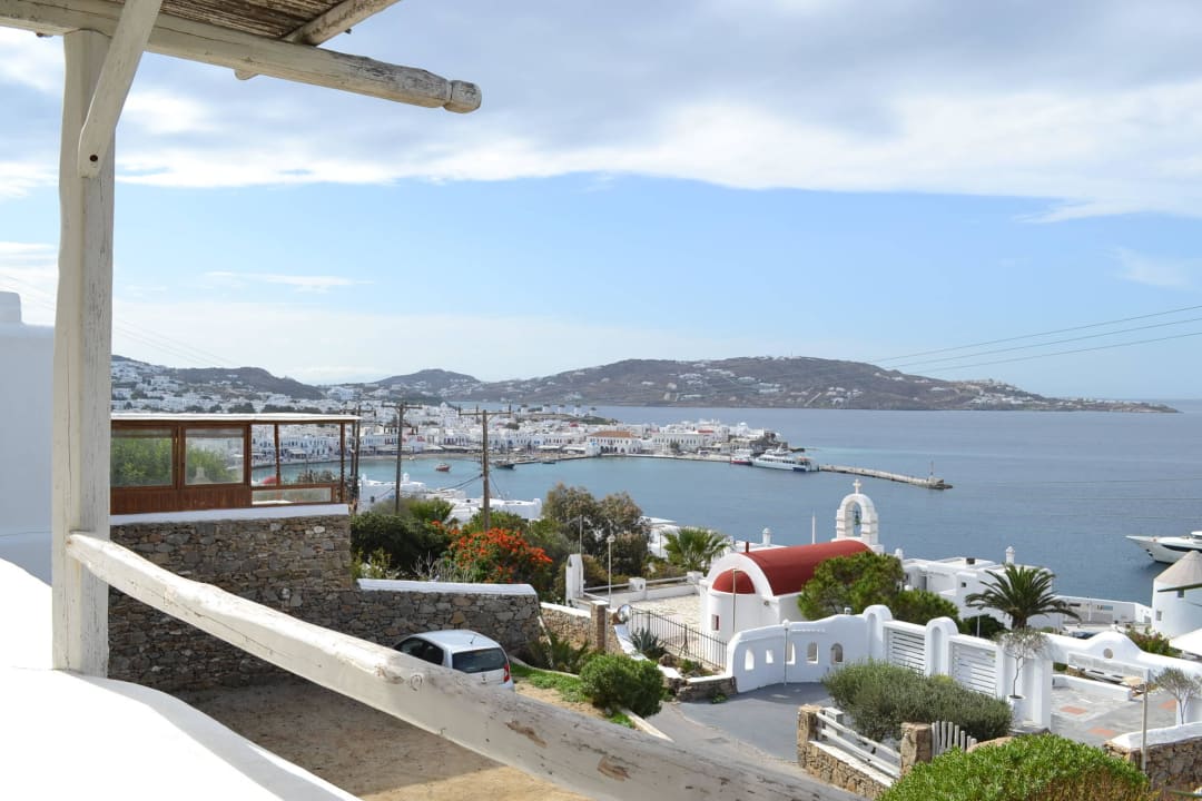 Aussicht von der Loggia aus Mykonos View Hotel