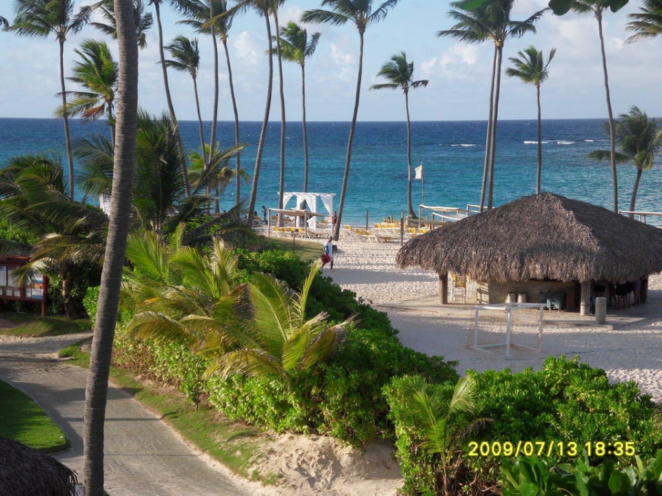 Blick vom Balkon auf den Strand Ocean Blue & Sand
